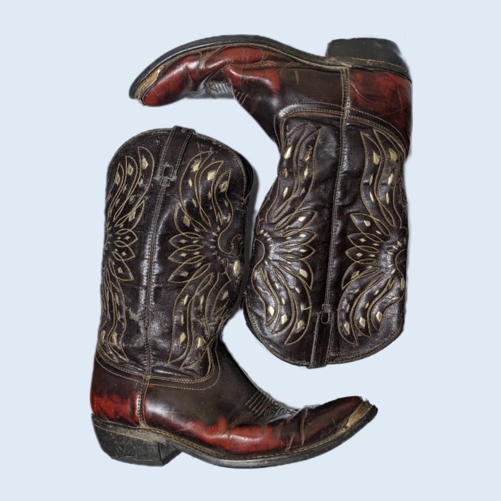 SOLD - Oxblood Phoenix Cowgirl Boots 11/12
